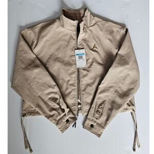 Jordan Air Collective  Cropped Jacket  Paris Twill Tan, NWT, NEW, Womens Sz M